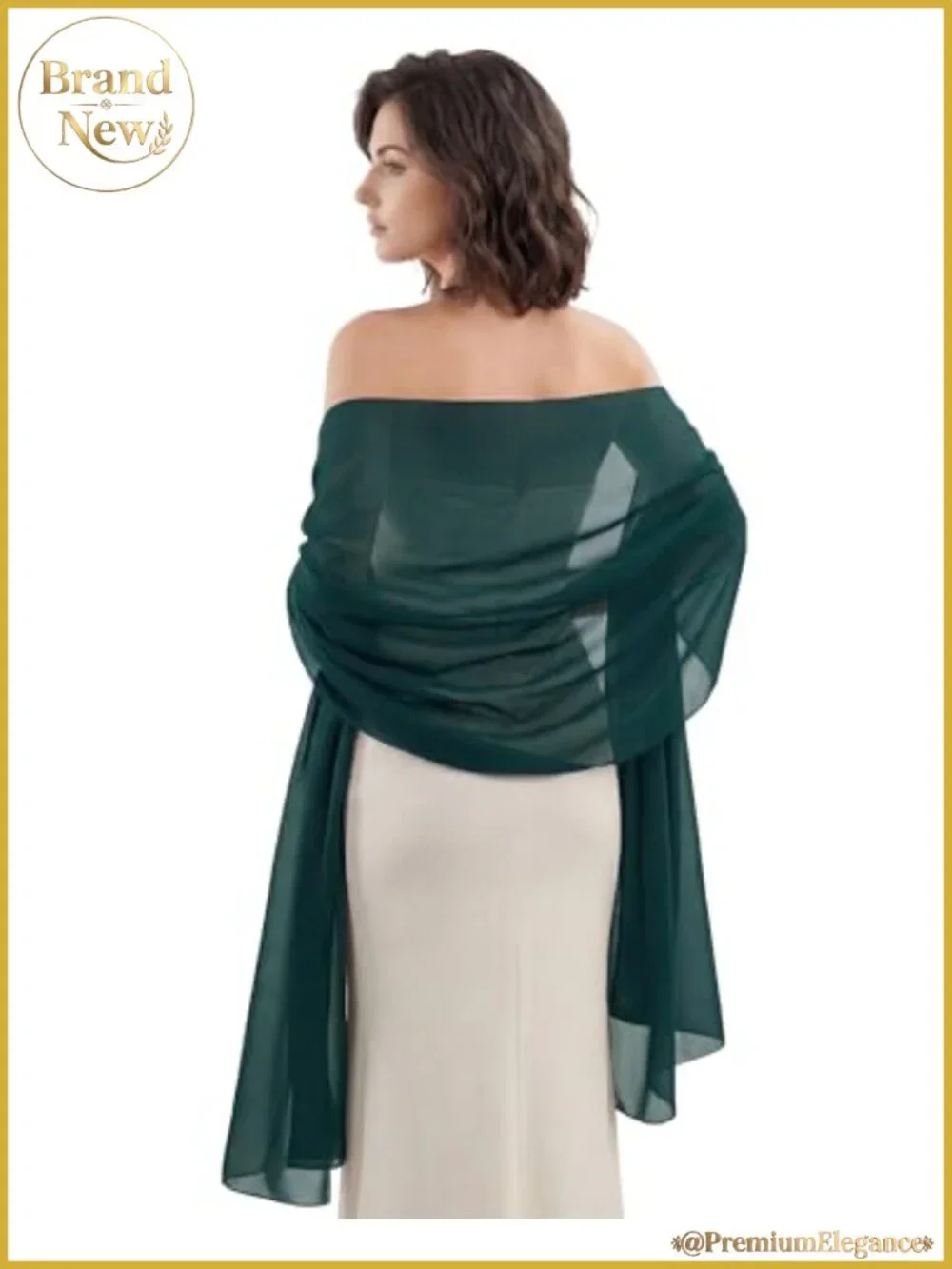 Chiffon Shawl Wrap for Evening Dresses Wedding Formal Sheer